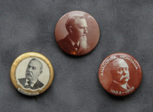 Three buttons with a picture of men in suits.