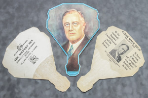 A fan with an image of fdr on it.