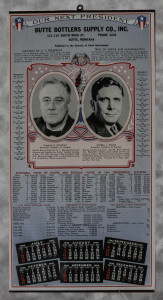 A poster of two men with the names of each one.