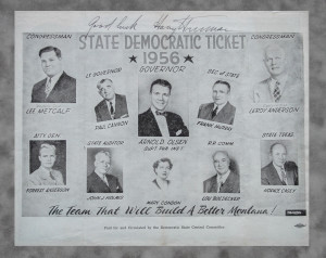 A poster of the 1 9 5 6 democratic ticket.