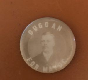 A button with an image of a man in the middle.