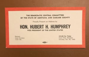 A ticket for the democratic central committee of montana and cascade county.