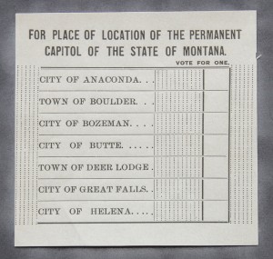 ballot for the 1892 capital primary              