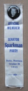 Sparkman visit to Butte 1952                 